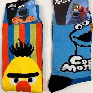 Sesame Street Blue and Yellow Casual Socks